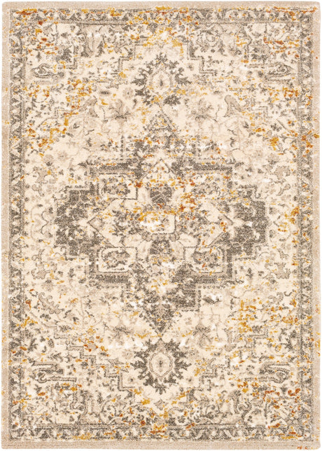 Livabliss Tuscany Tus - 2307 Metallic - Champagne, Cream, Burnt Orange, Dark Brown Rugs - Livabliss - tus2307 - 23