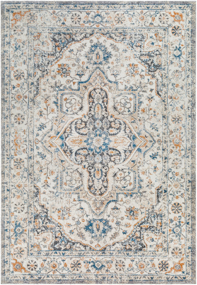 Livabliss Tuscany Tus - 2343 Ivory, Black, Charcoal, Blue, Tan Rug - Livabliss - tus2343 - 23