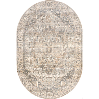 Nuloom Harriet Vintage Medallion Khmc04G Silver Area Rug