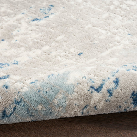 Nourison Quarry Qua01 Ivory Grey Blue Area Rug