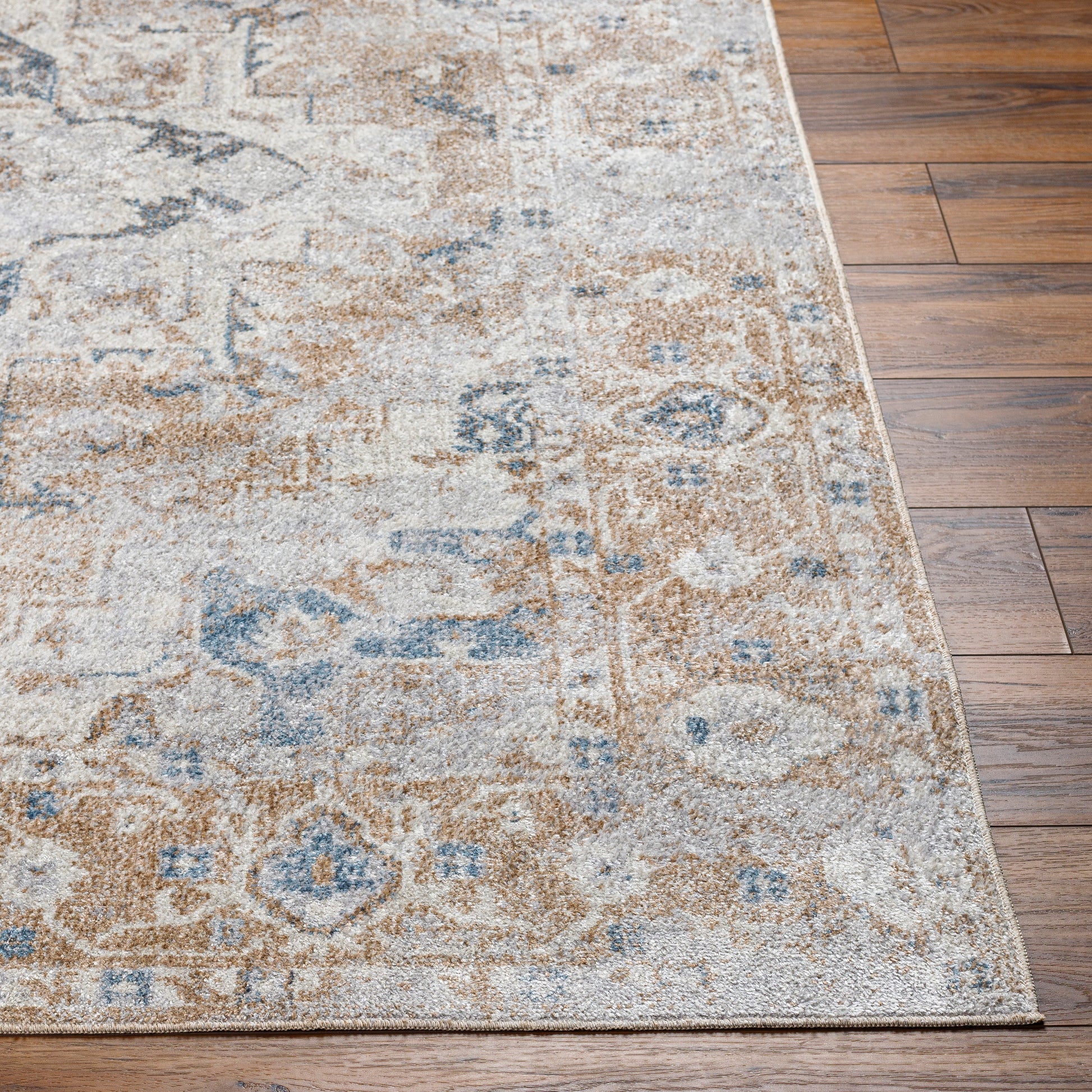 Surya Lillian Lll-2335 Oatmeal, Gray, Brown, Dark Blue, Black Area Rug