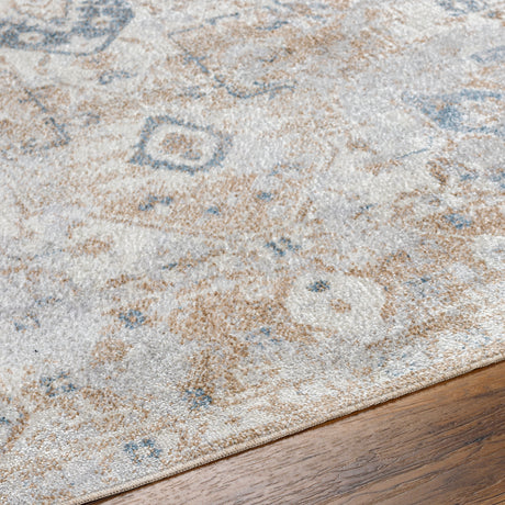 Surya Lillian Lll-2335 Oatmeal, Gray, Brown, Dark Blue, Black Rug.