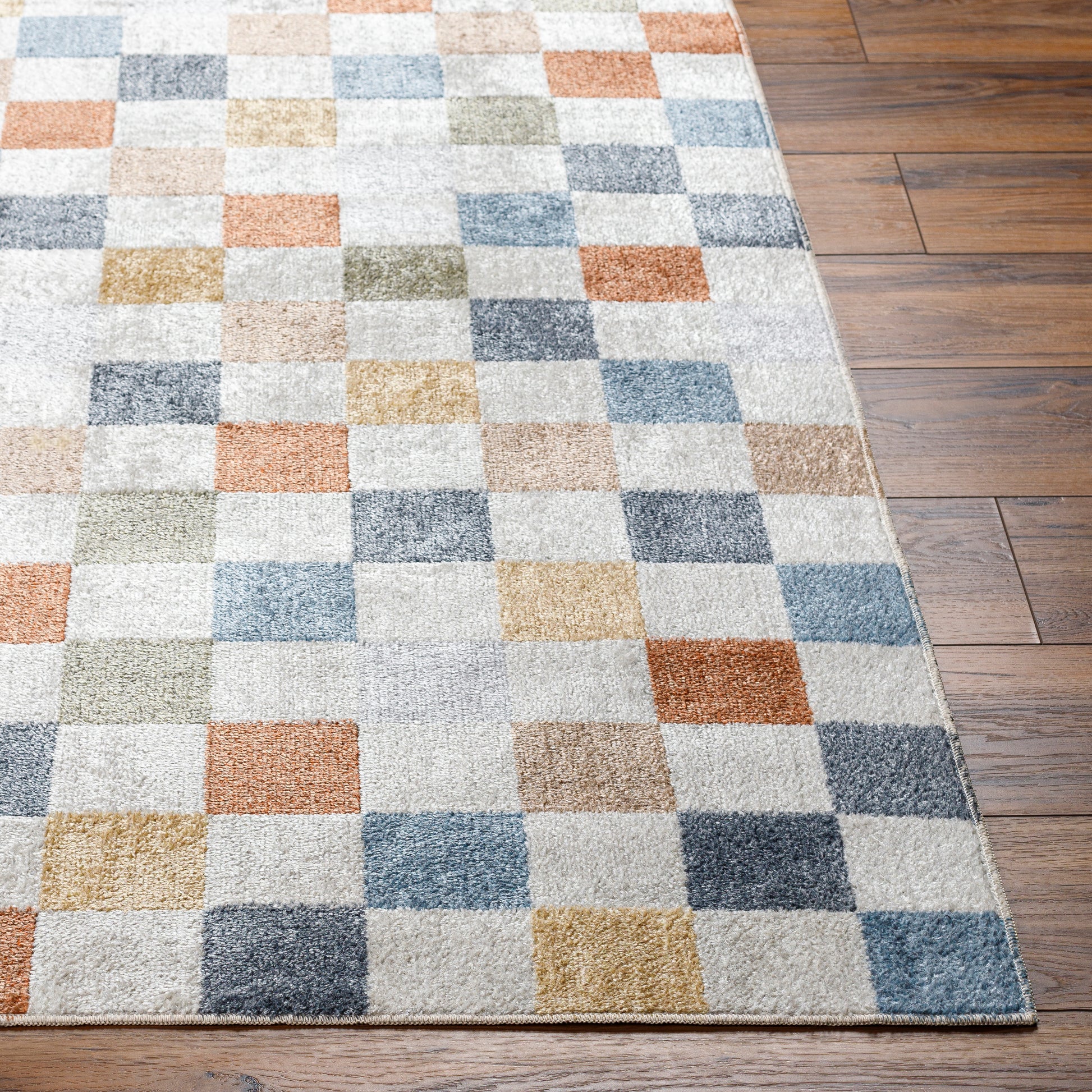 Surya Lillian Lll-2338 Oatmeal, Rust, Dark Blue, Brown, Olive Area Rug