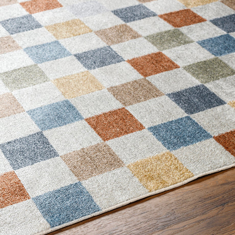 Surya Lillian Lll-2338 Oatmeal, Rust, Dark Blue, Brown, Olive Rug.