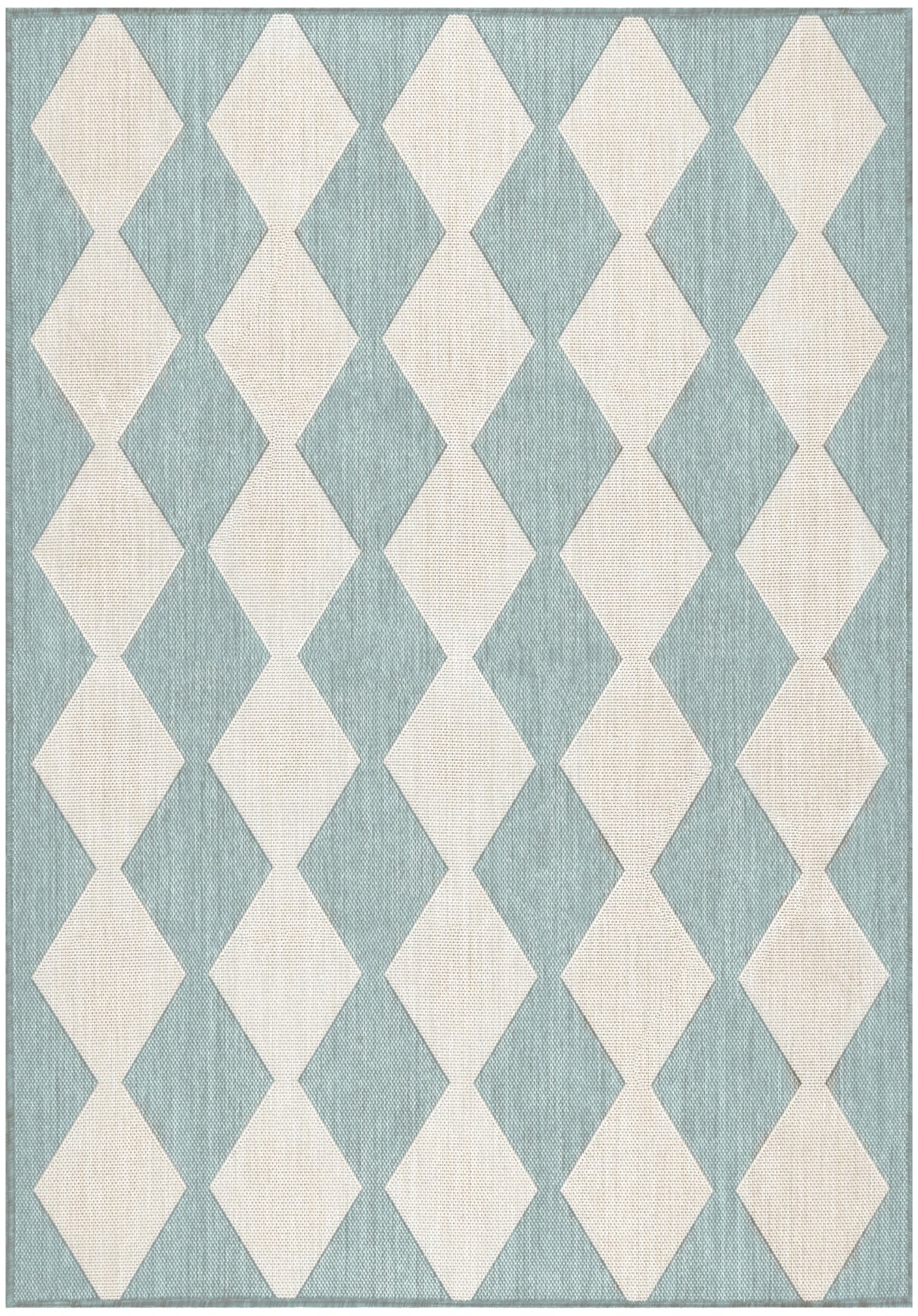Nourison Positano POS04 Machine Made Aqua Rug