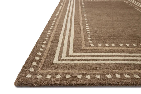 Chris Loves Julia x Loloi Alfie ALF-02 Bark / Natural Rug - rug corner