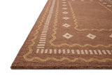 Chris Loves Julia x Loloi Alfie ALF-03 Clay / Spice Rug - rug corner