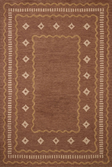 Chris Loves Julia x Loloi Alfie ALF-03 Clay / Spice Rug - main flat