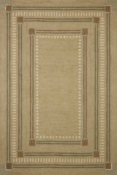 Chris Loves Julia x Loloi Alfie ALF-04 Green / Natural Rug - main flat