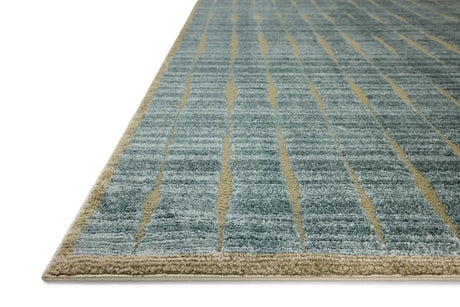 Chris Loves Julia x Loloi Calvin CLV-02 Ocean / Olive Rug - rug corner