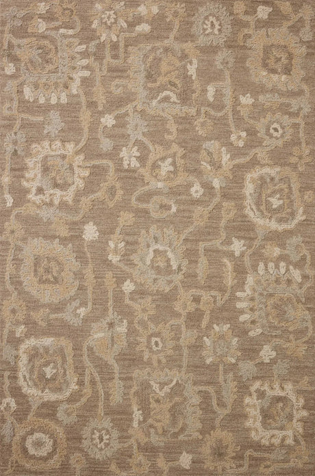 Chris Loves Julia x Loloi Dorothea DRT-01 Bark / Stone Rug - main flat