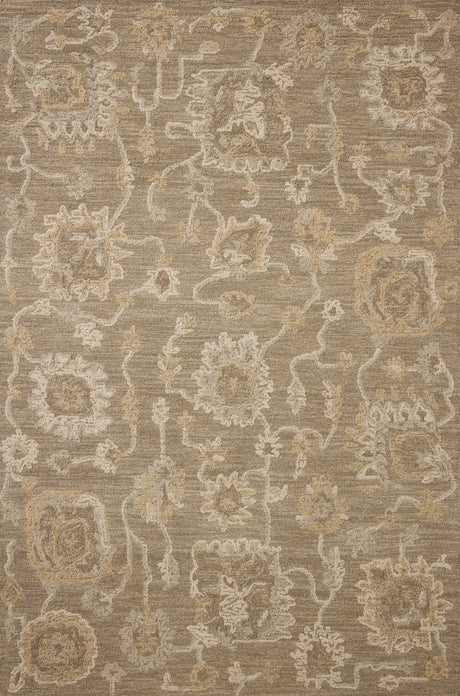 Chris Loves Julia x Loloi Dorothea DRT-01 Oak / Natural Rug - main flat
