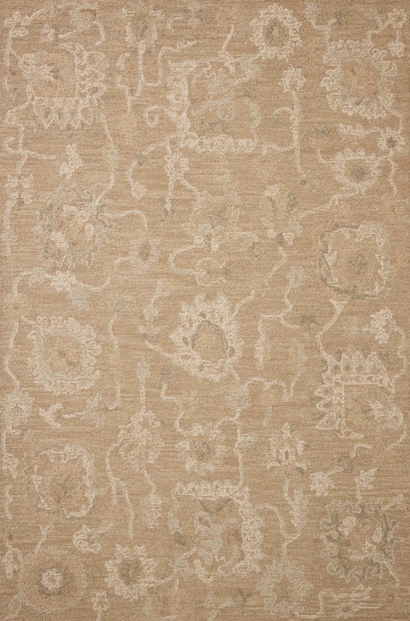 Chris Loves Julia x Loloi Dorothea DRT-01 Sand / Pebble Rug - main flat