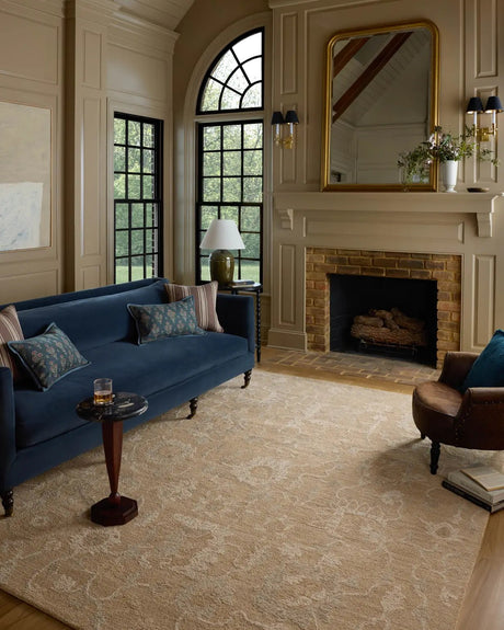 Chris Loves Julia x Loloi Dorothea DRT-01 Sand / Pebble Rug - room scene 3