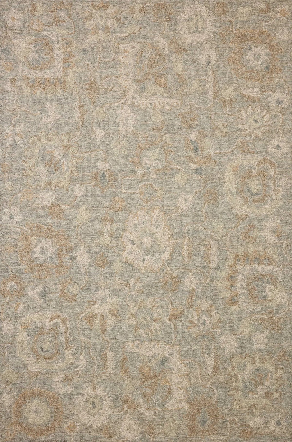 Chris Loves Julia x Loloi Dorothea DRT-01 Stone / Multi Rug - main flat