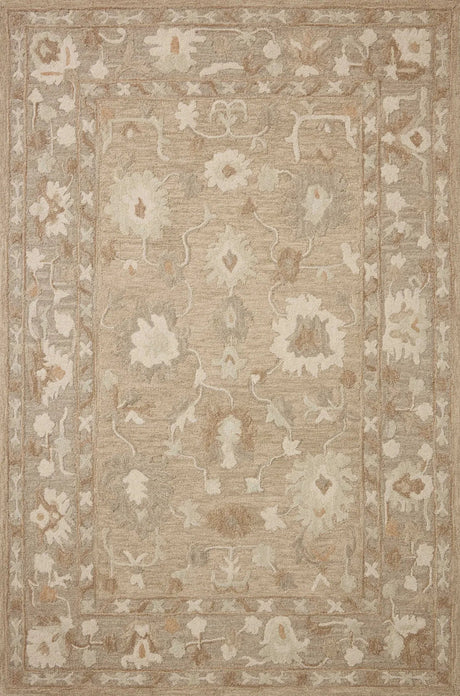 Chris Loves Julia x Loloi Dorothea DRT-02 Khaki / Dove Rug - main flat