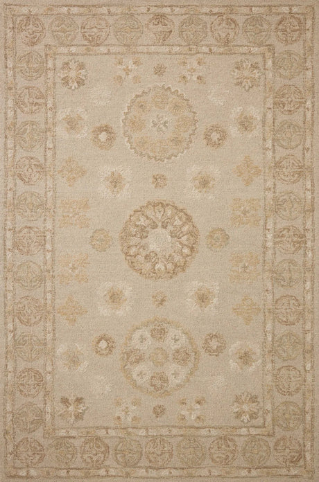 Chris Loves Julia x Loloi Dorothea DRT-03 Dove / Natural Rug - main flat
