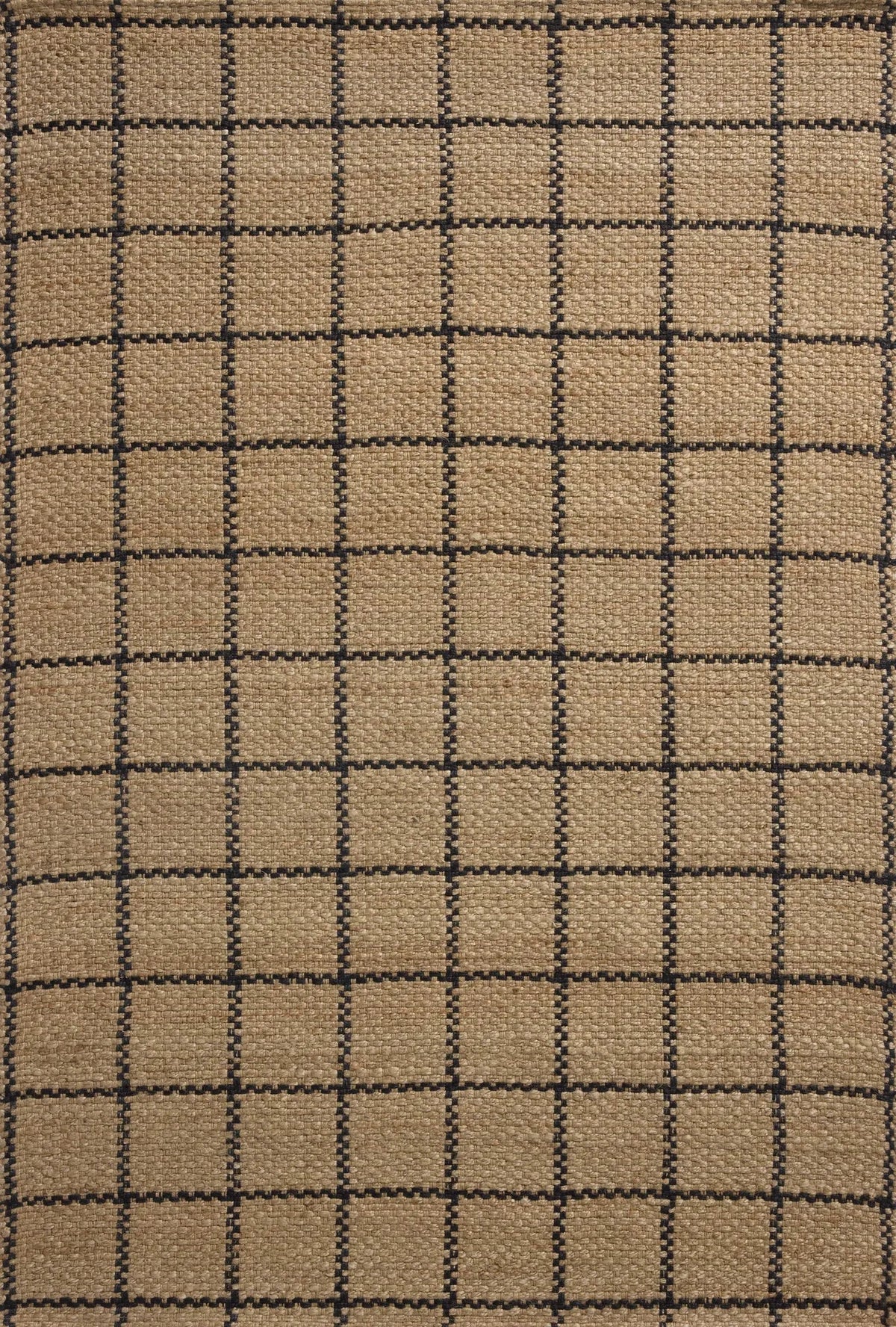 Chris Loves Julia x Loloi Fletcher FLE-01 Natural / Black Rug - main flat