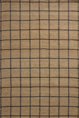 Chris Loves Julia x Loloi Fletcher FLE-01 Natural / Black Rug - main flat