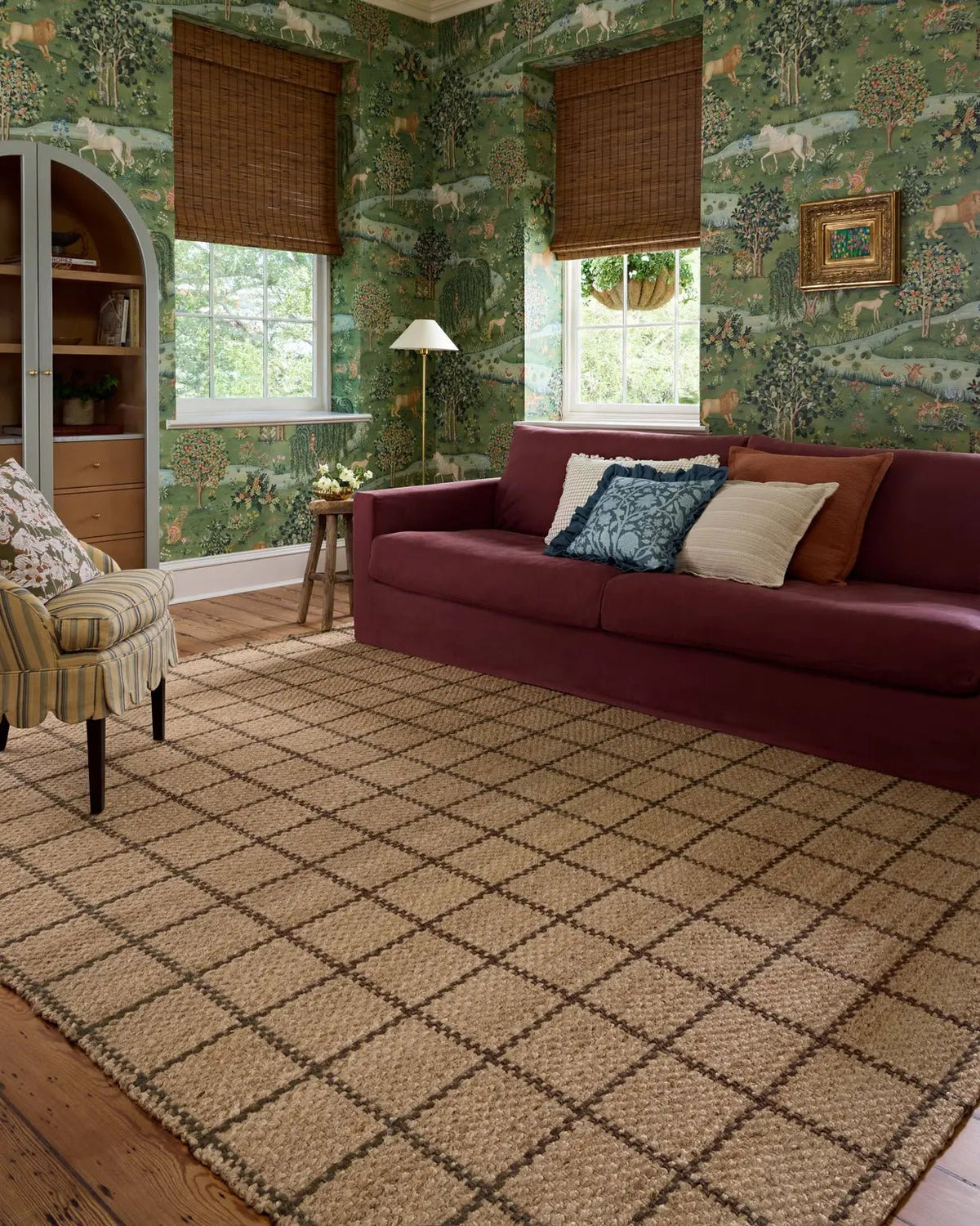 Chris Loves Julia x Loloi Fletcher FLE-01 Natural / Brown Rug - room scene 3