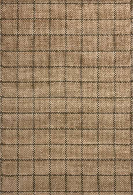 Chris Loves Julia x Loloi Fletcher FLE-01 Natural / Olive Rug - main flat