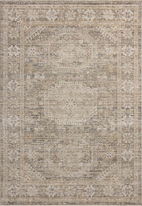 Chris Loves Julia x Loloi Ida IDA-01 Taupe / Multi Rug - main flat