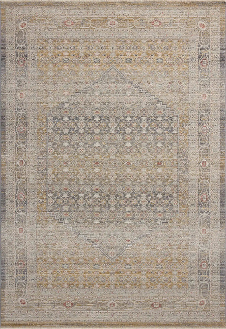 Chris Loves Julia x Loloi Ida IDA-02 Stone / Gold Rug - main flat