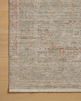 Chris Loves Julia x Loloi Ida IDA-05 Spa / Sunrise Rug - corner on wood