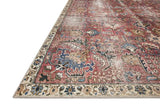Chris Loves Julia x Loloi Jules 1-Jul Merlot / Multi Rug - rug corner