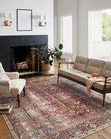 Chris Loves Julia x Loloi Jules 1-Jul Merlot / Multi Rug - room scene 3