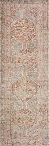 Chris Loves Julia x Loloi Jules 4-Jul Tangerine / Mist Rug - runner flat
