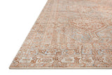 Chris Loves Julia x Loloi Jules 4-Jul Tangerine / Mist Rug - rug corner