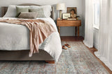Chris Loves Julia x Loloi Jules 5-Jul Lagoon / Brick Rug - room scene 1 horizontal