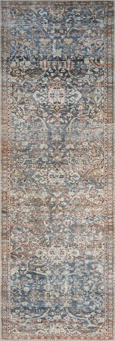Chris Loves Julia x Loloi Jules 6-Jul Denim / Spice Rug - runner flat