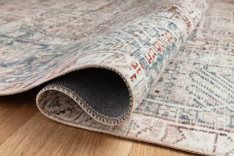 Chris Loves Julia x Loloi Jules 7-Jul Natural / Ocean Rug - pile height