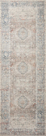 Chris Loves Julia x Loloi Jules 7-Jul Natural / Ocean Rug - runner flat