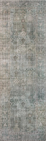 Chris Loves Julia x Loloi Jules 8-Jul Emerald / Antique Ivory Rug - runner flat