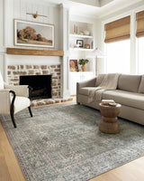 Chris Loves Julia x Loloi Jules 8-Jul Emerald / Antique Ivory Rug - room scene 3
