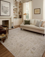 Chris Loves Julia x Loloi Louisa LOI-01 Oatmeal / Stone Rug - room scene 3