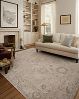 Chris Loves Julia x Loloi Louisa LOI-02 Oatmeal / Slate Rug - room scene 3