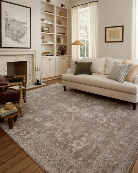 Chris Loves Julia x Loloi Louisa LOI-03 Taupe / Ivory Rug - room scene 3