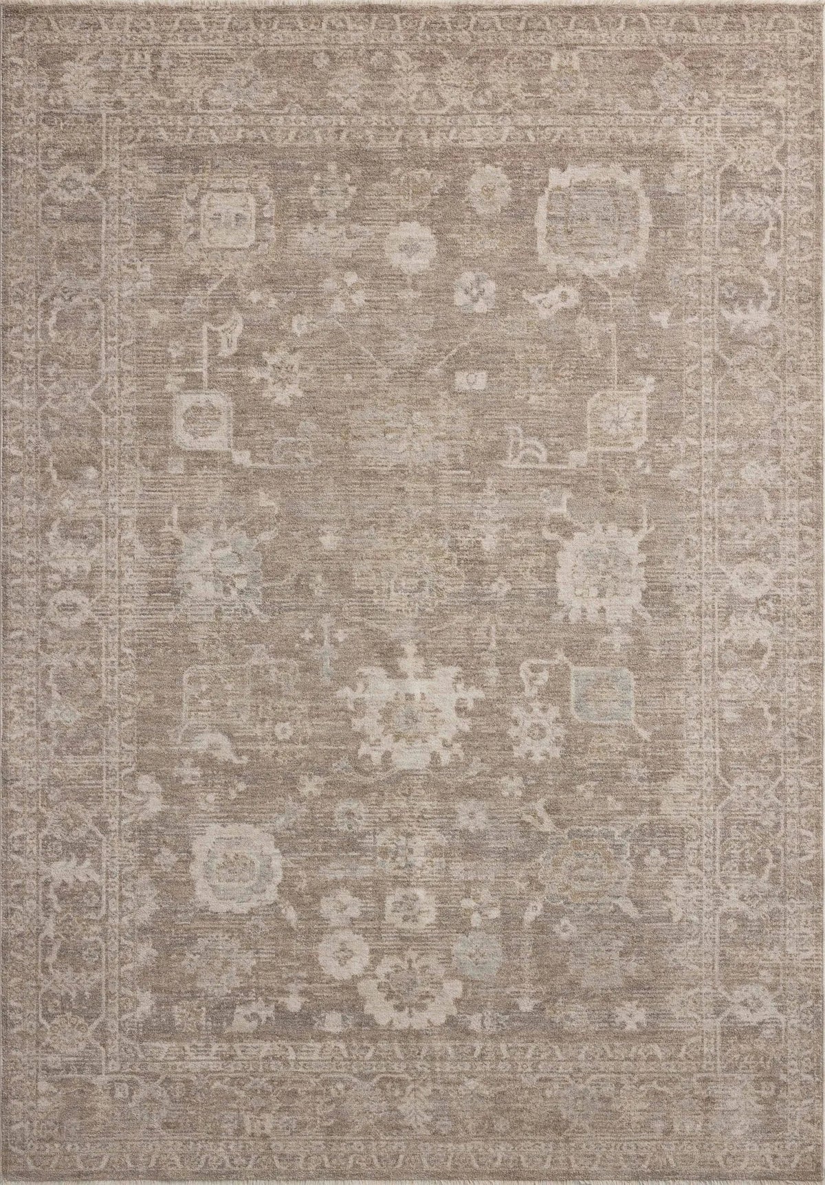 Chris Loves Julia x Loloi Louisa LOI-03 Taupe / Ivory Rug - main flat