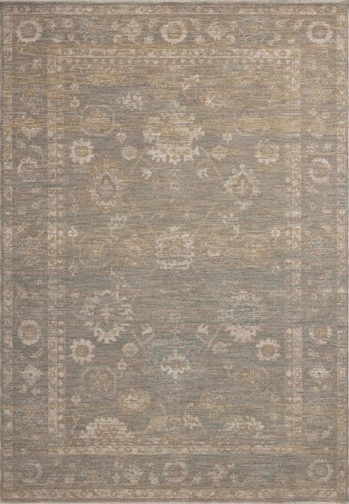 Chris Loves Julia x Loloi Louisa LOI-04 Lagoon / Ivory Rug - main flat
