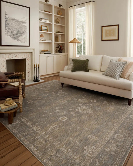 Chris Loves Julia x Loloi Louisa LOI-04 Lagoon / Ivory Rug - room scene 3