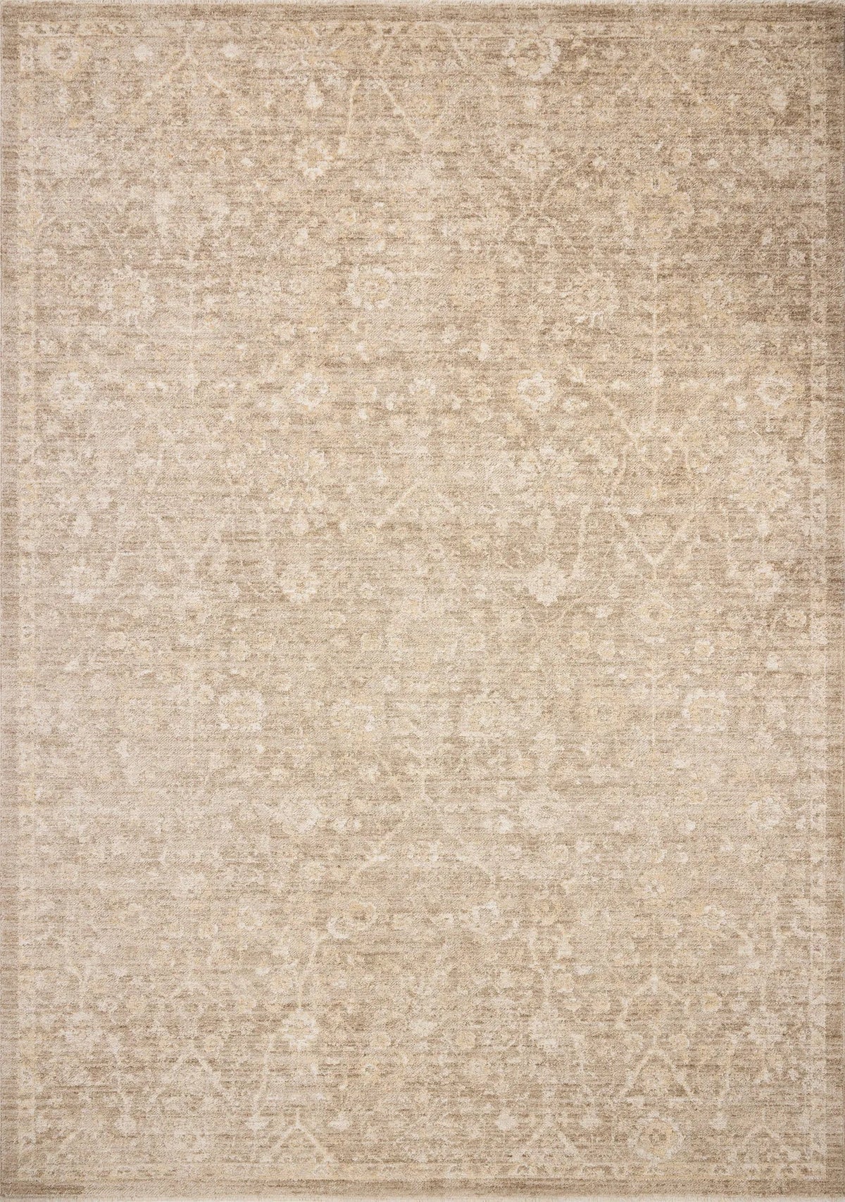 Chris Loves Julia x Loloi Palma PLM-01 Bark / Natural Rug - main flat