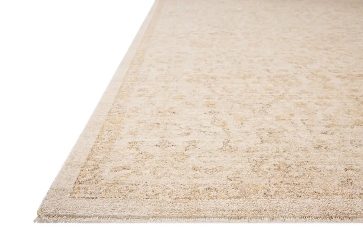 Chris Loves Julia x Loloi Palma PLM-01 Ivory / Sand Rug - rug corner