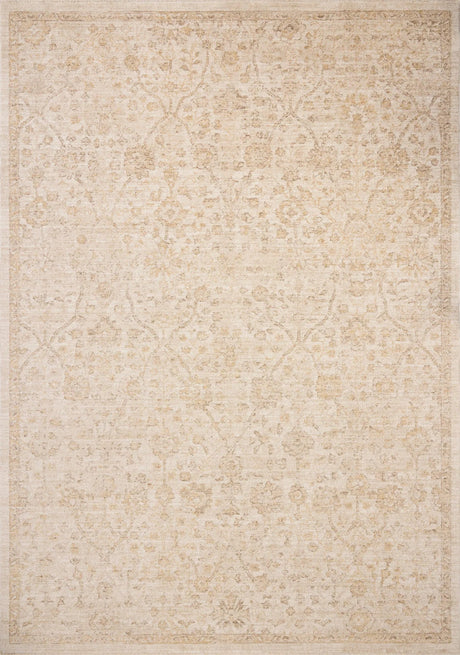 Chris Loves Julia x Loloi Palma PLM-01 Ivory / Sand Rug - main flat