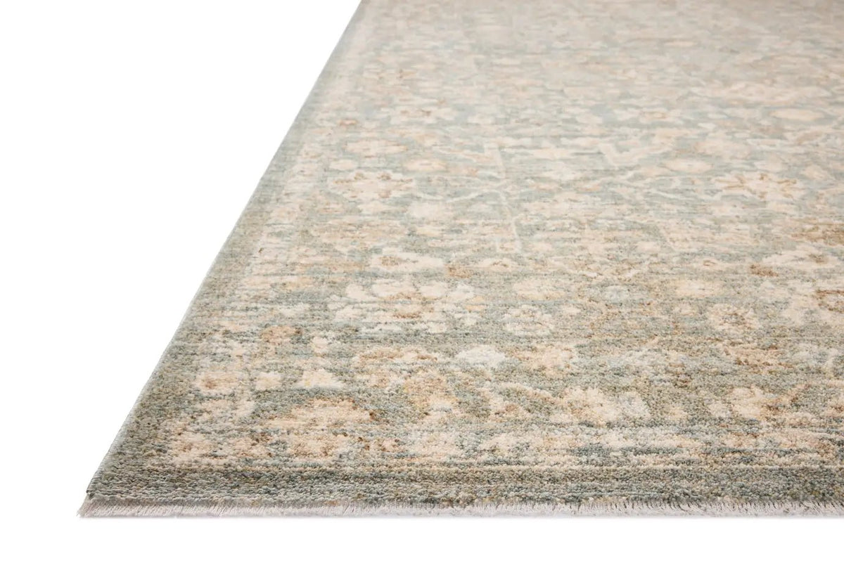 Chris Loves Julia x Loloi Palma PLM-05 Blue / Natural Rug - rug corner