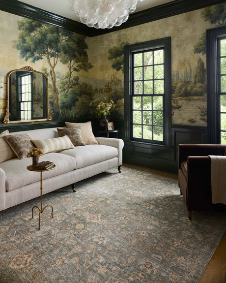 Chris Loves Julia x Loloi Palma PLM-05 Blue / Natural Rug - room scene 3