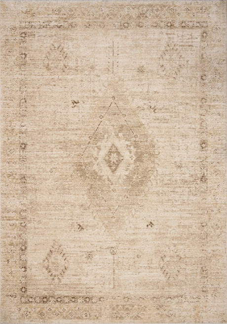 Chris Loves Julia x Loloi Palma PLM-06 Natural / Smoke Rug - main flat